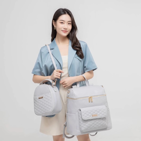 LULI BEBE MONACO SNACK BAG STONE GREY - Picture 11 of 16